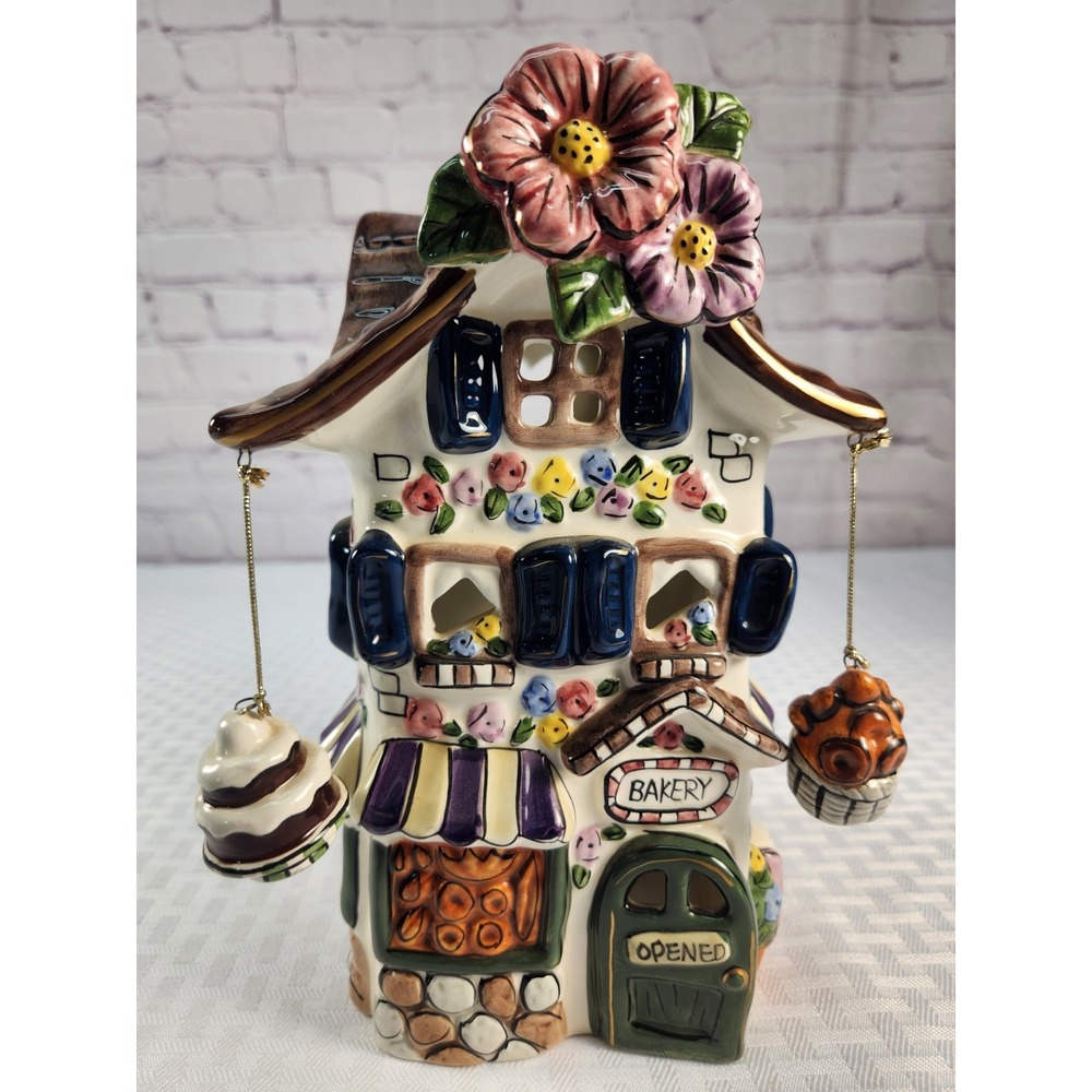 Elements Ceramic Bakery Candle Cover/ Holder Jar Or Tea Light Decorative